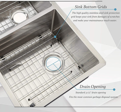 Kodaen 33-Inch Mission Double-Bowl Undermount Kitchen Sink