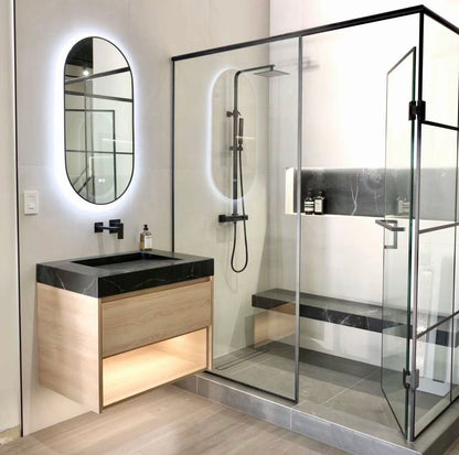 Kodaen Atomic Framed Backlit LED Bathroom Mirror