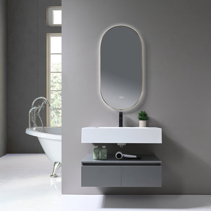 Kodaen Atomic Framed Backlit LED Bathroom Mirror