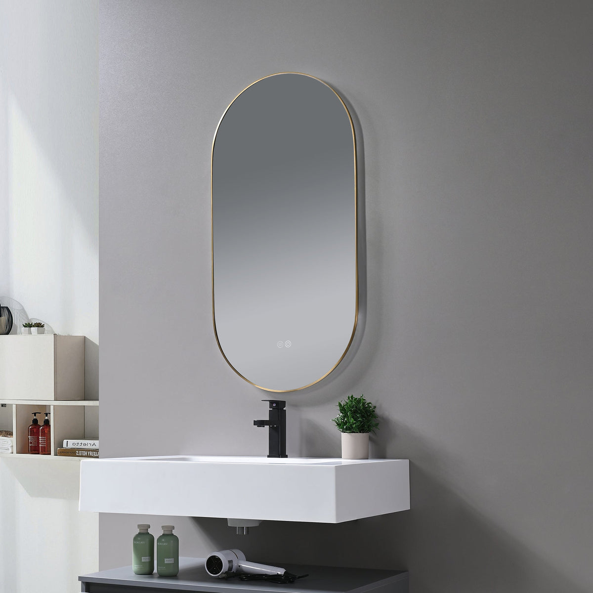 Kodaen Atomic Framed Backlit LED Bathroom Mirror
