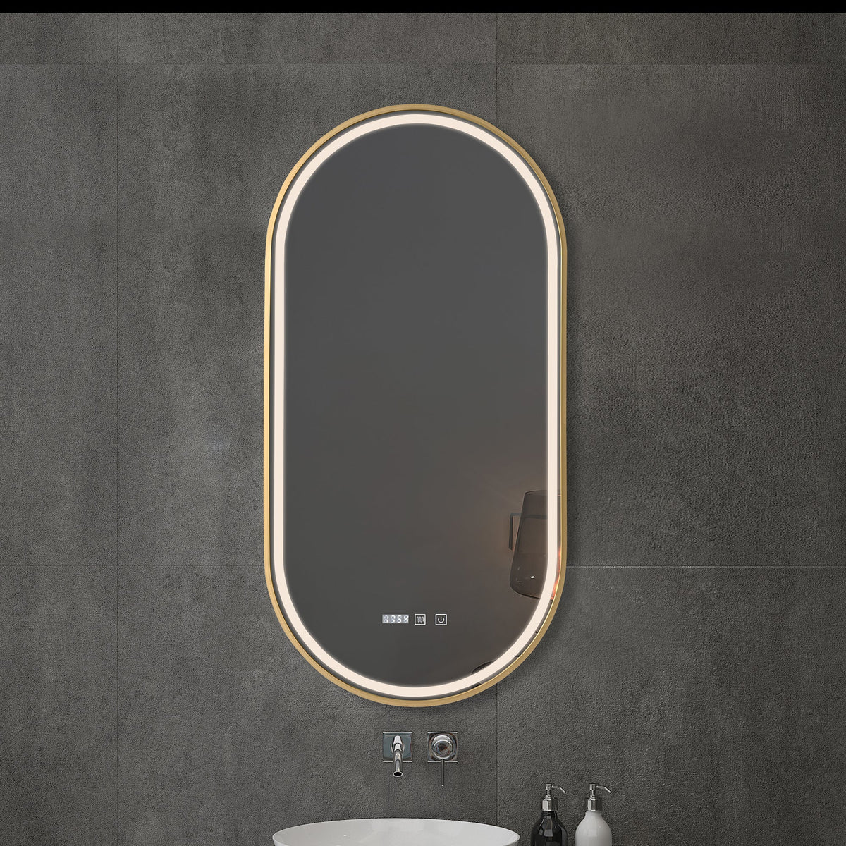 Kodaen Atomic Framed Front-Lit LED Bathroom Mirror