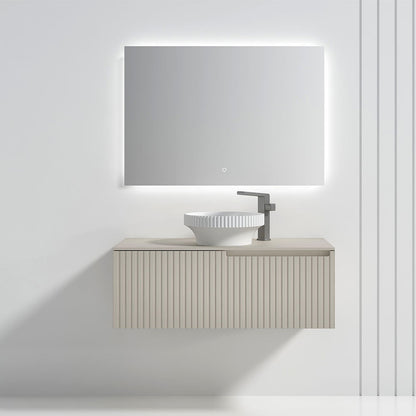 Kodaen Beige 32-Inch Wall-Mount Vanity Cabinet — Beige