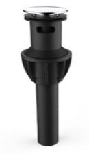 Kodaen Pop-up drain with overflow, brass top and pvc body