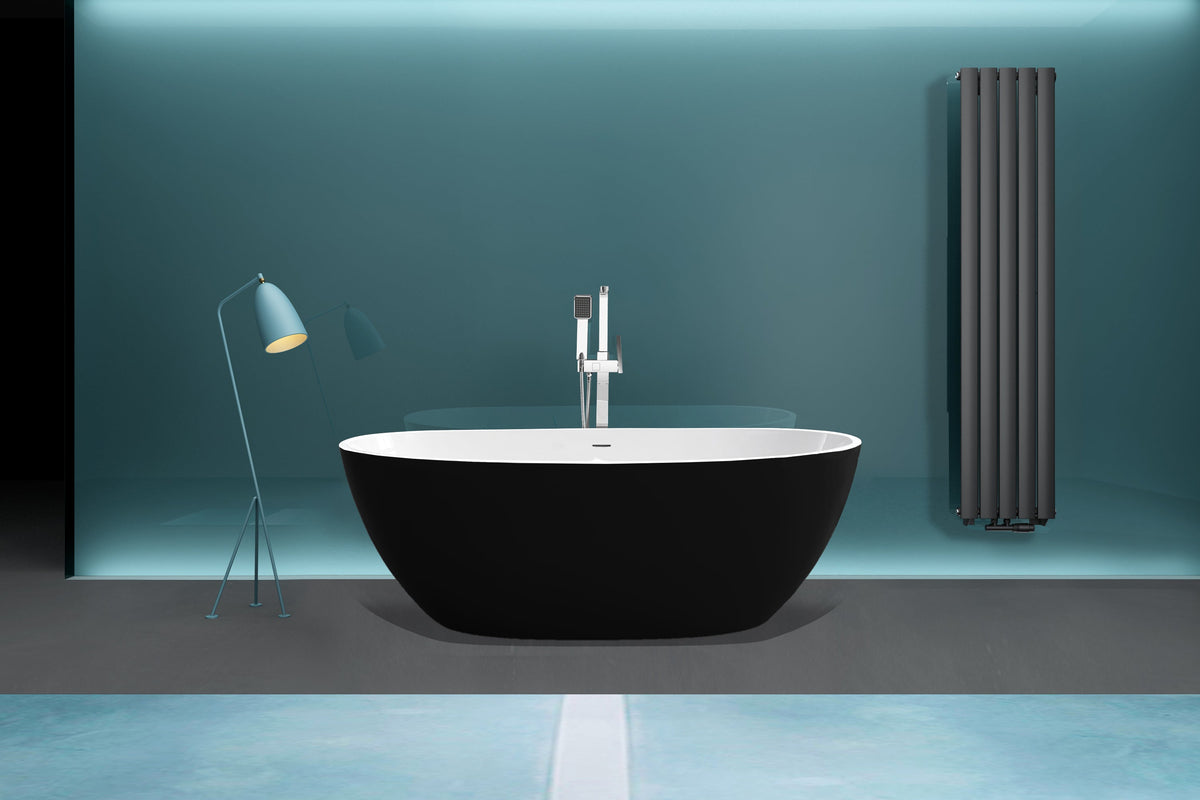 Kodaen Egg Plus 59-Inch Freestanding Bathtub — Matte Black
