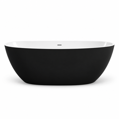 Egg Plus 59-Inch Freestanding Bathtub — Matte Black