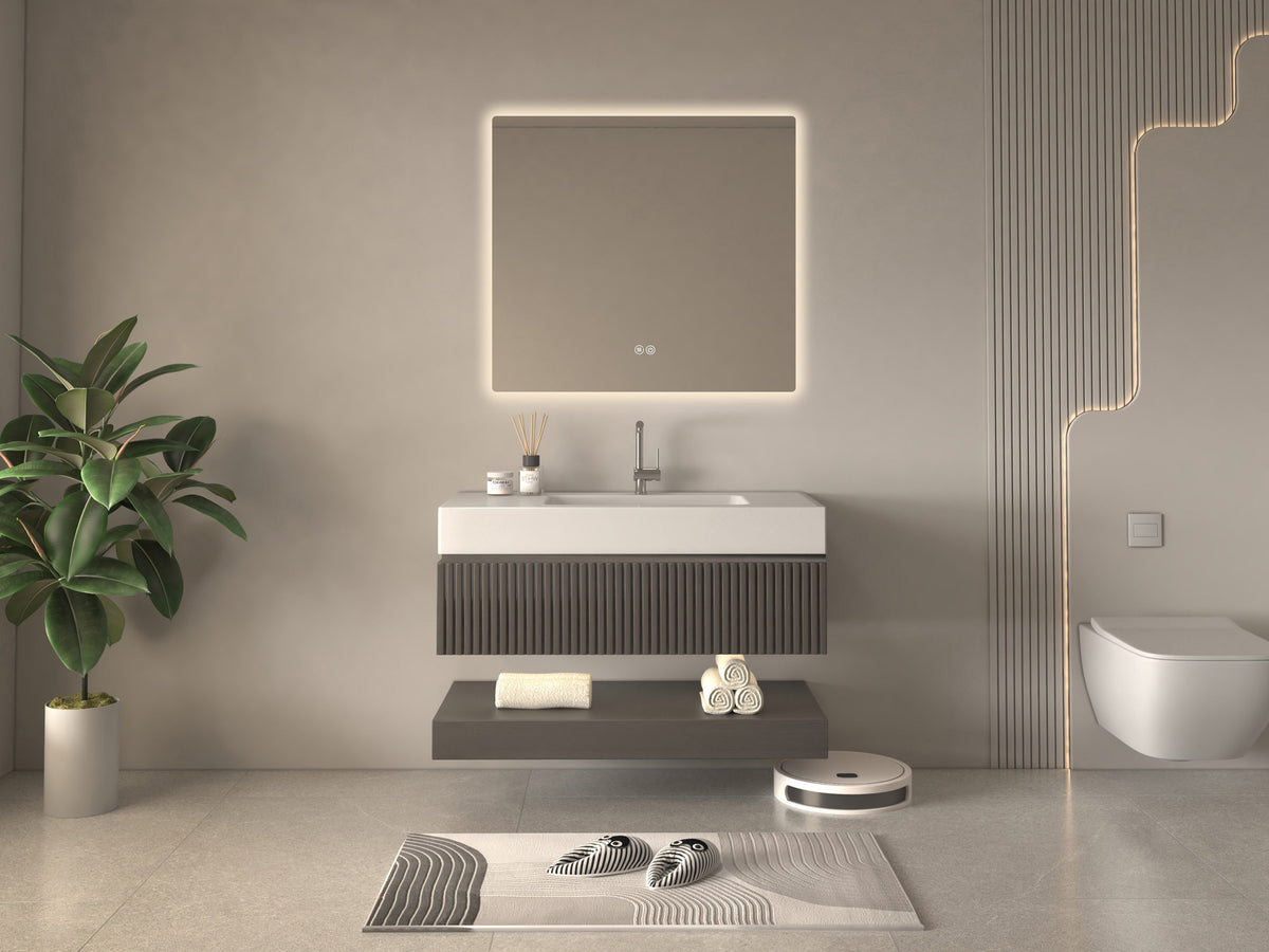 Kodaen 35 x 32 in Seamlyss LED Bathroom Mirror