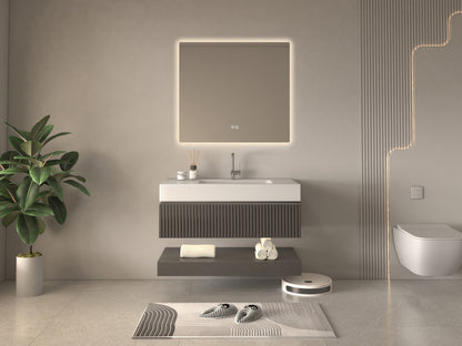 Kodaen 35 x 32 in Seamlyss LED Bathroom Mirror